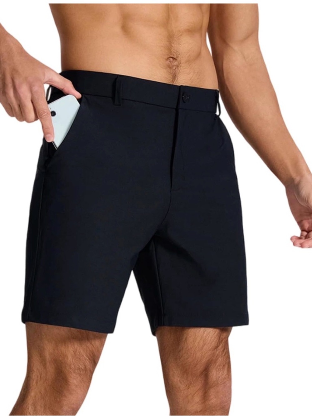 Men's Black Performance Travel Shorts